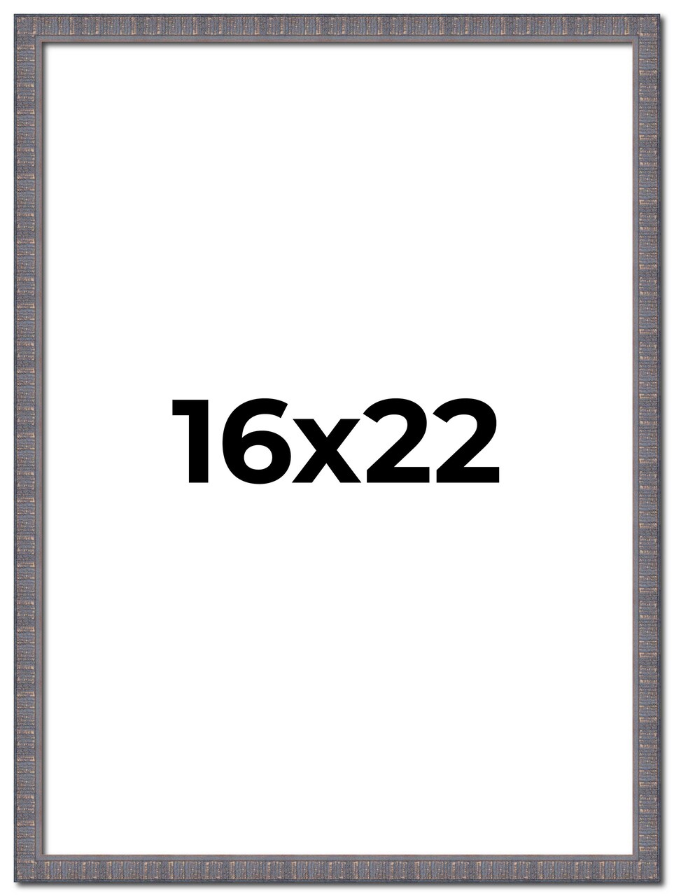 16x22 Textured Picture Frame with UV-Resistant Acrylic & Acid Free Backing, Available in 6 Finishes - Black, Blue, Brown, Gold, Grey, and White
